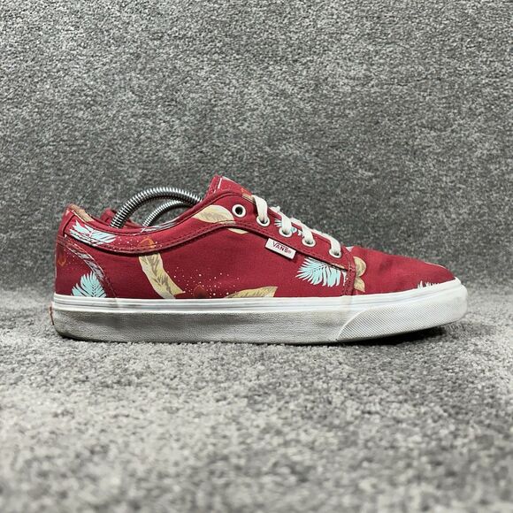 VANS Chukka Low Aloha Chili Pepper Mens Sz 11 Red Tropical Print Pro Skate Shoes main image 6